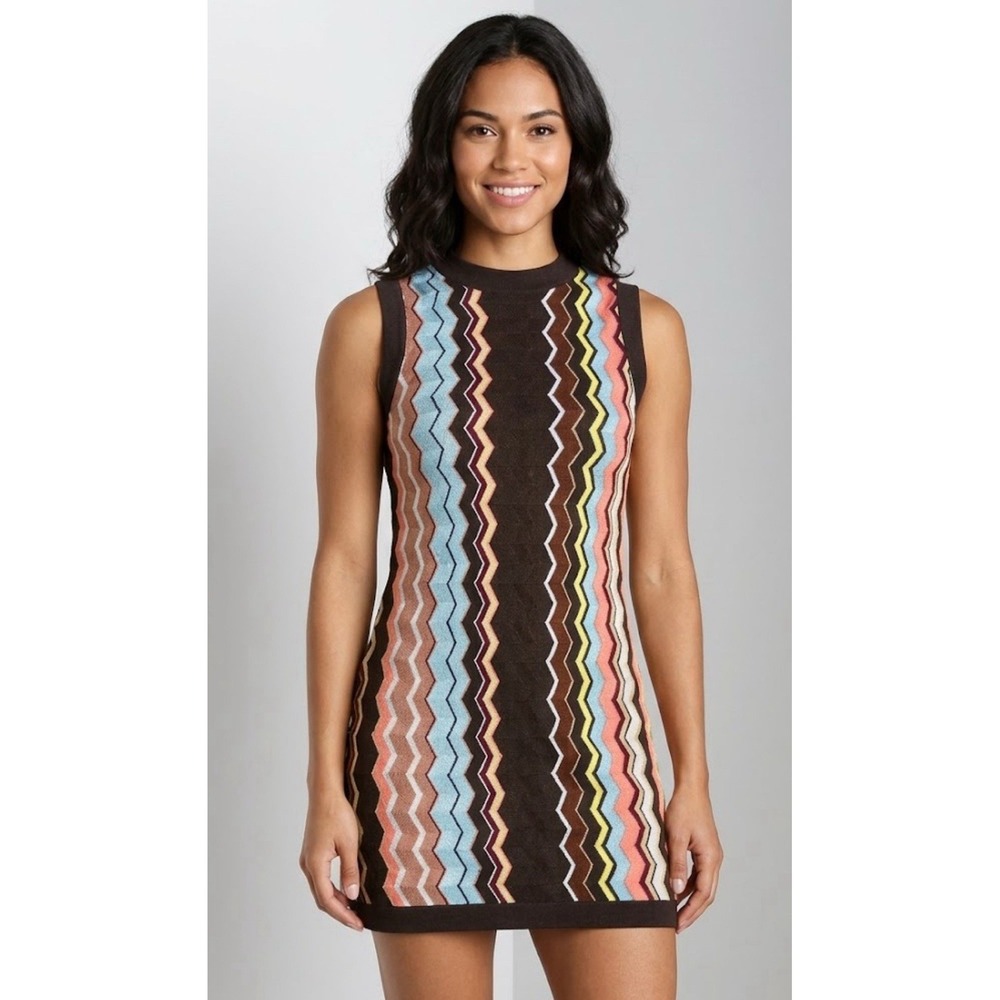 Missoni for Target Chevron Zigzag Knit Mini Dress Sleeveless Size Small Stretch